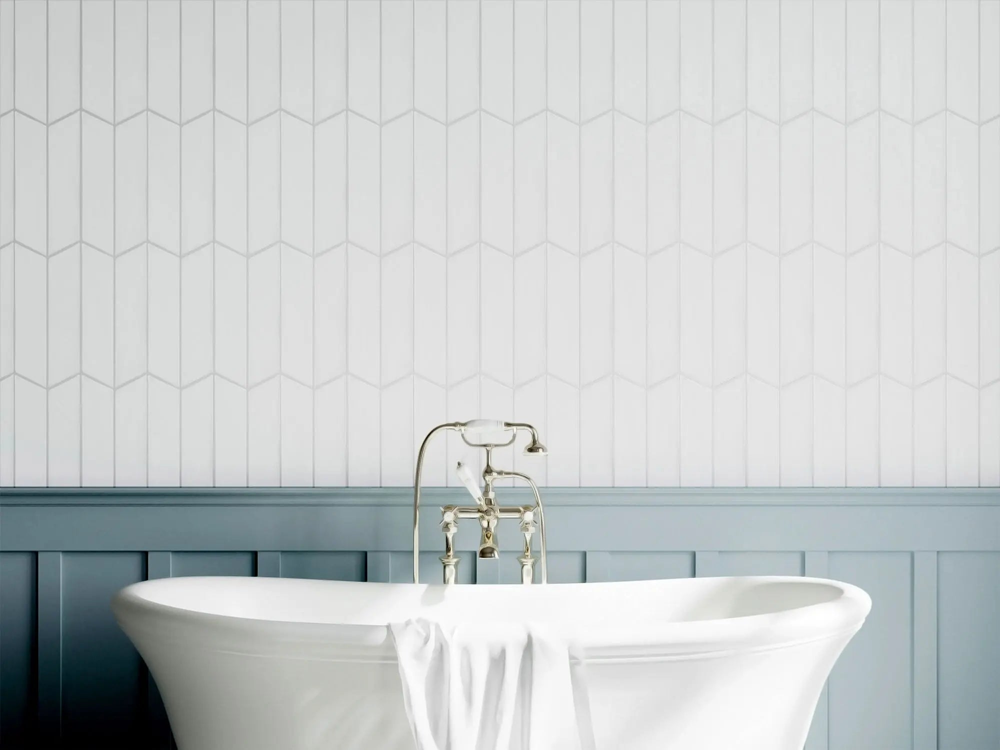 Picket Matte White Subway Tile Tisa Home