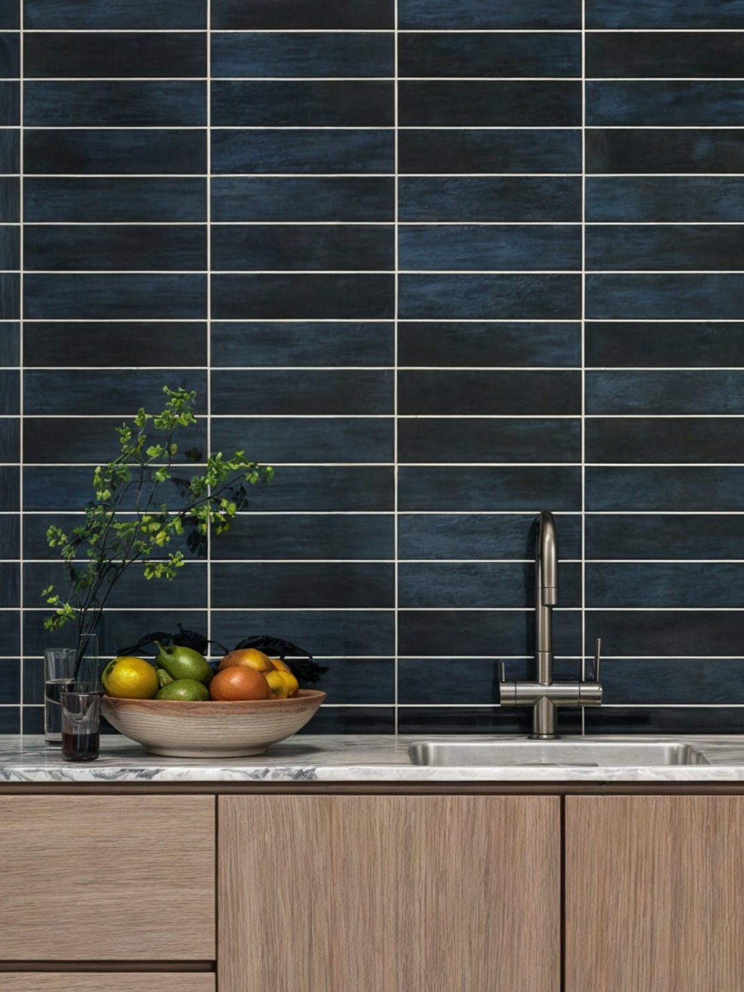 TH Navy Subway Tile - Tisa Home