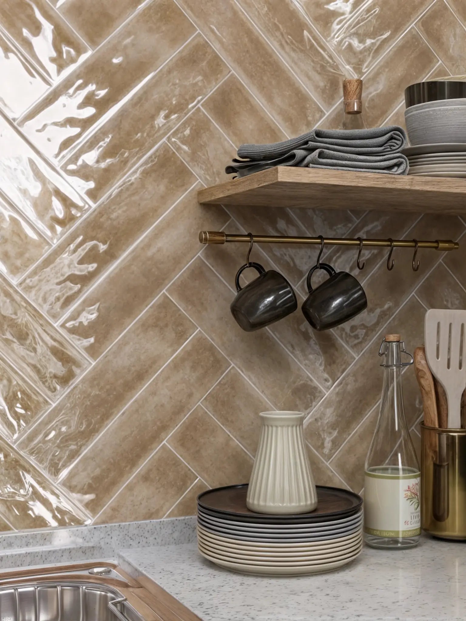 TH Taupe Subway Tile Tisa Home