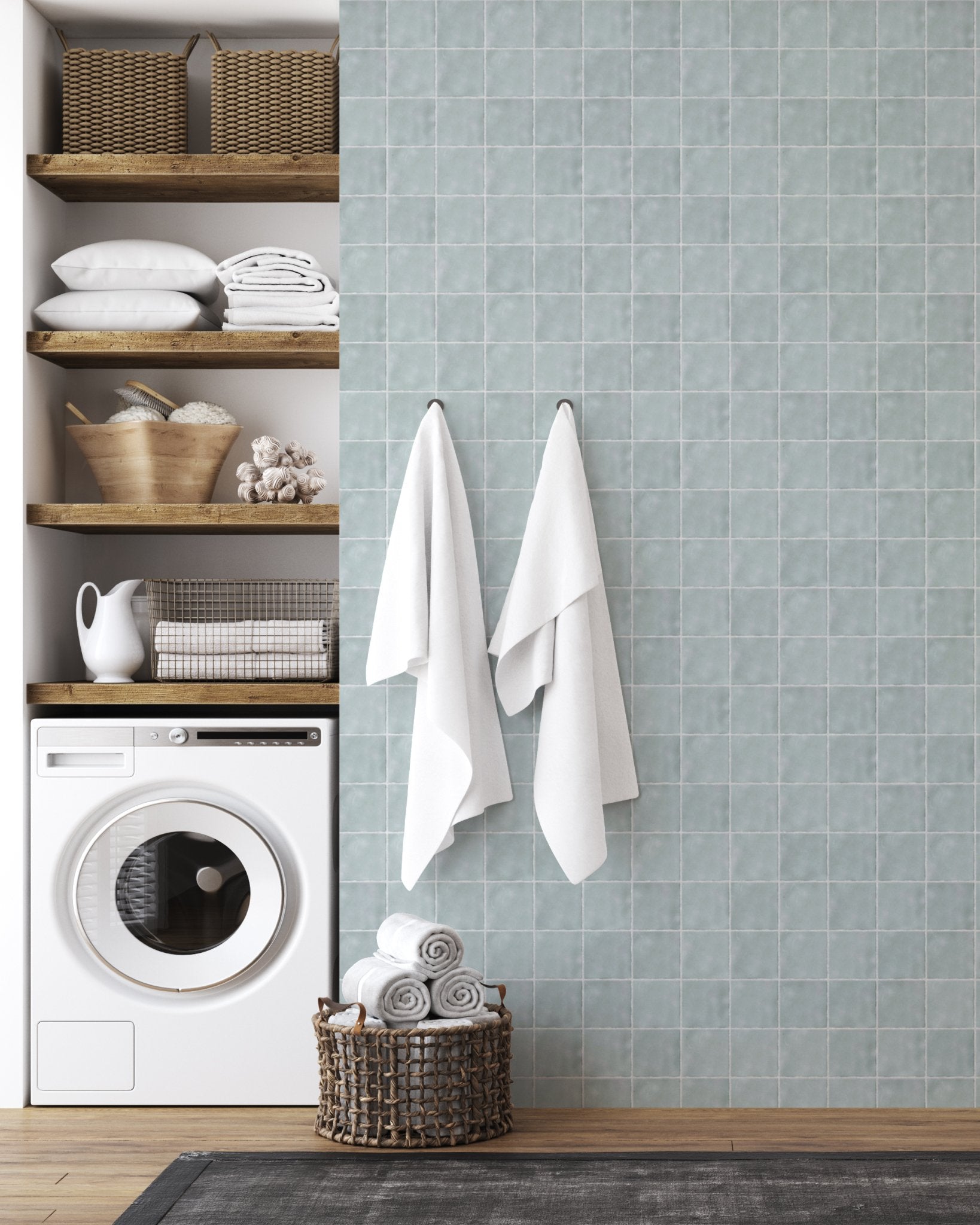 Marin Powder Blue Ceramic Glaze Tile - Tisa Home